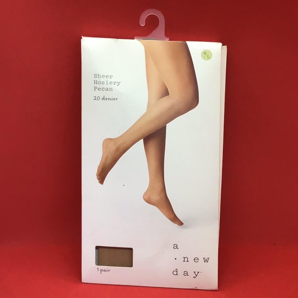 A New Day - Sheer Hosiery - Pecan - M/L